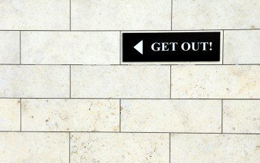 Get out sign clipart