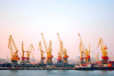 Harbour Cranes clipart