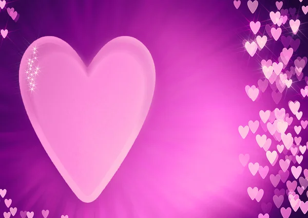 Sevgililer Günü Kalplerin Mor Stil Rengini Arka Plan — Stok fotoğraf