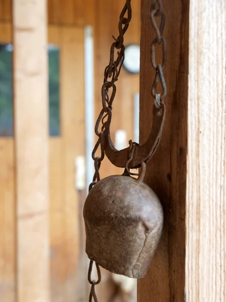 Old iron cowbell — Stock Photo, Image
