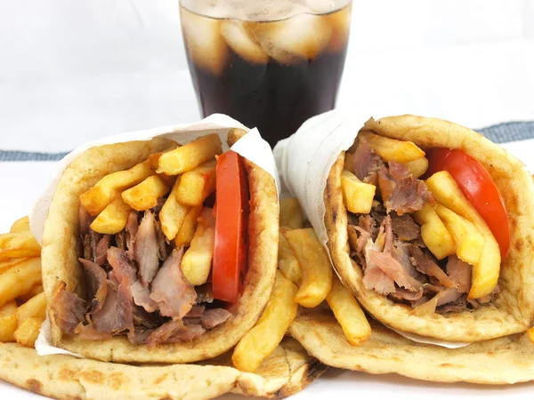 Greek food gyros — Stock Photo, Image