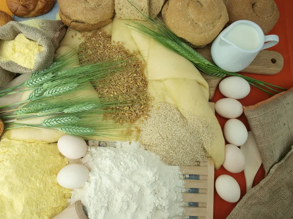 Flour and wheat — Stock Photo, Image