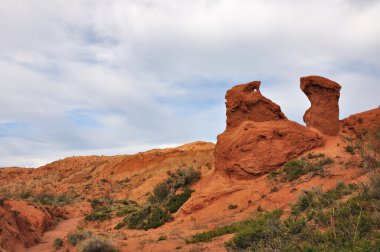 Fantastical Tale canyons in Kyrgyz mountain clipart