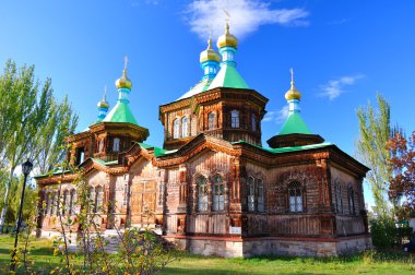 The Holy Trinity Cathedral in Karakol clipart
