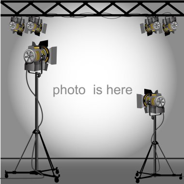 Photo of an empty photographic. clipart