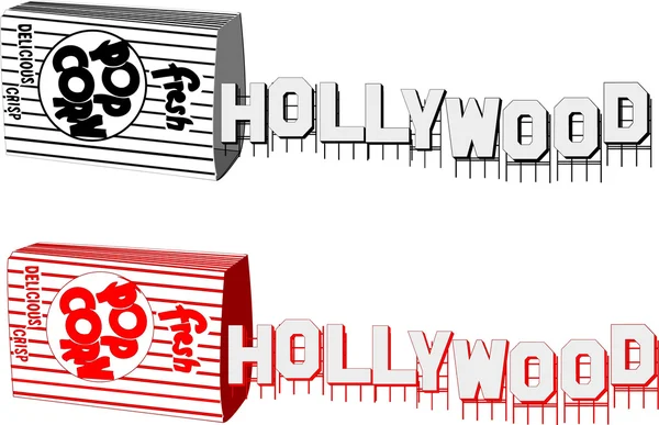 Banner de Hollywood — Vetor de Stock