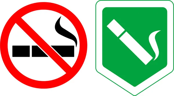 Smoking and no smoking — Stock Vector