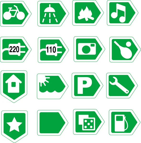 Panneaux verts . — Image vectorielle