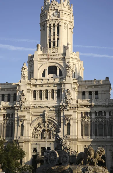 Câmara Municipal e Fonte de Cibeles, Madrid — Fotografia de Stock