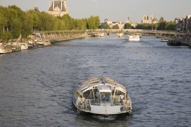 Boat on River Seine clipart