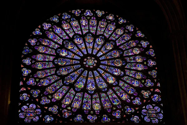 Rose window, notre dame kathedraal, Parijs — Stockfoto