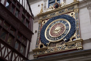 Gros horloge Ortaçağ saat, rouen, Fransa
