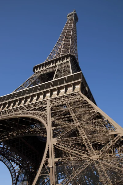 Wieża Eiffla Paryż Francja Przechylonym Kącie — Zdjęcie stockowe