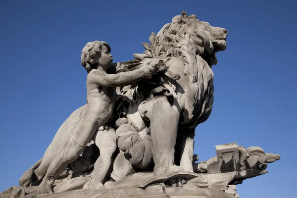Памятник Александру Iii Мост Париж Франция — стоковое фото