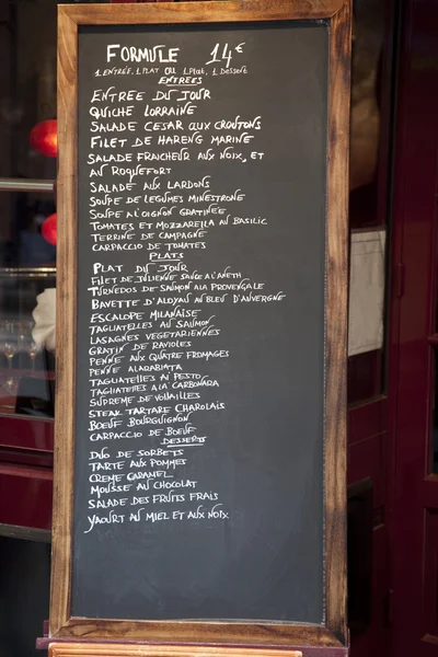 Fransk meny — Stockfoto