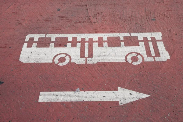 Autobus znak — Zdjęcie stockowe