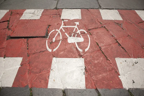 Red Painted Cycle Lane