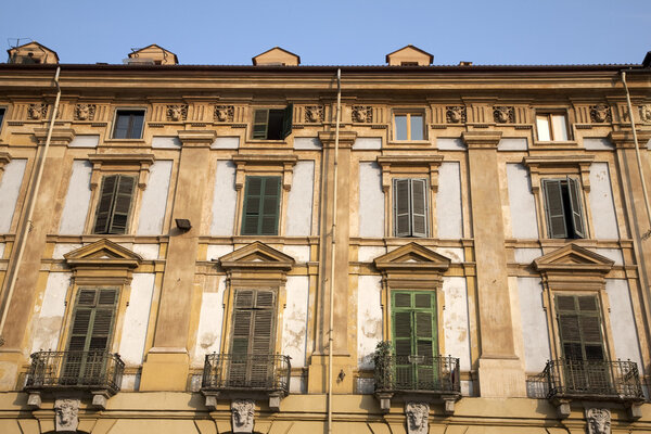 Traditional Facades in Repubblica Square; Turin