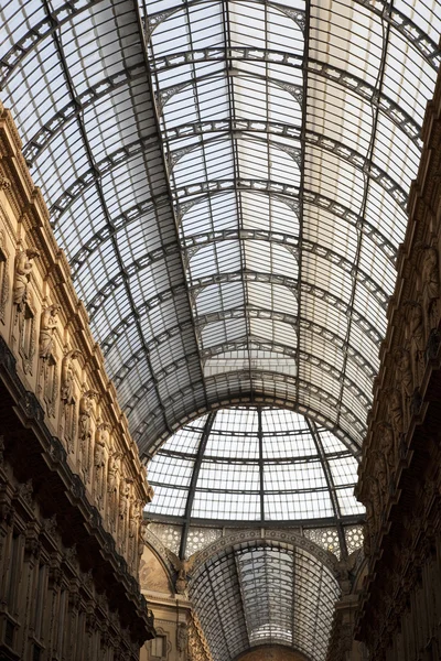 Dach Vittorio Emanuele Zakupy Galeria Mediolan Włochy — Zdjęcie stockowe