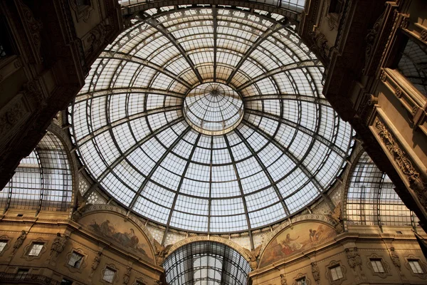 Kubbe Vittorio Emanuele Galerisi Milano Alışveriş Talya — Stok fotoğraf