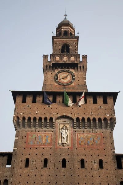 Sfozesco Замок Мілані Італія — стокове фото