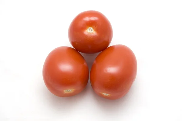 Três tomates. — Fotografia de Stock