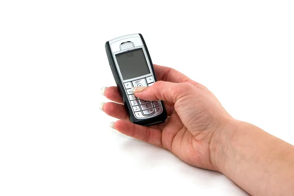 Usando um telefone — Fotografia de Stock