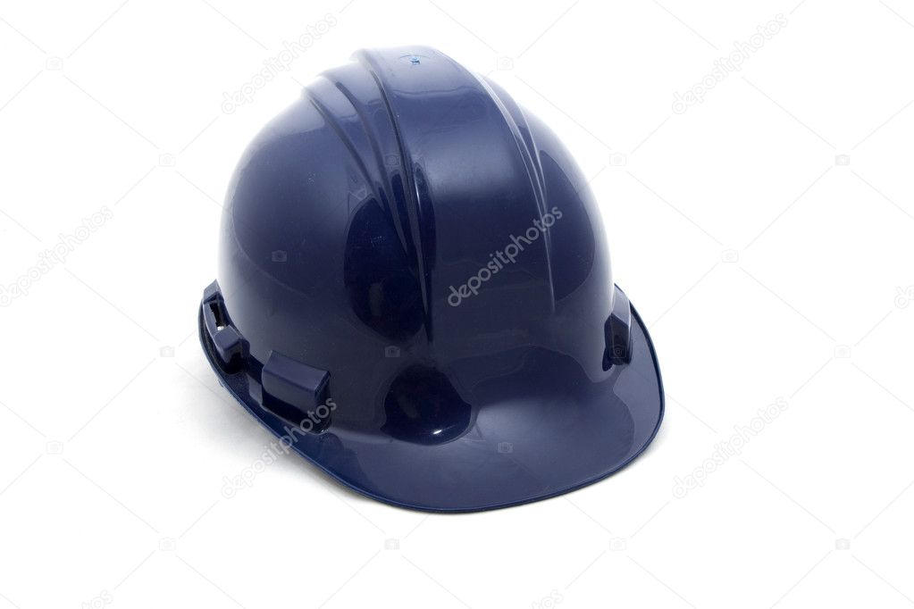 Blue safety helmet