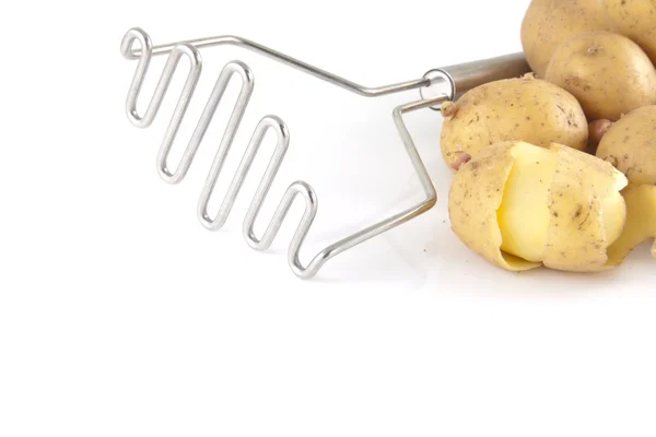 Masher Potatoes White Background — Stock Photo, Image