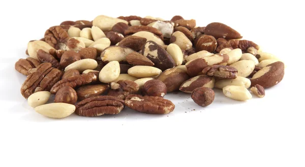 Mix Nuts White Background — Stock Photo, Image
