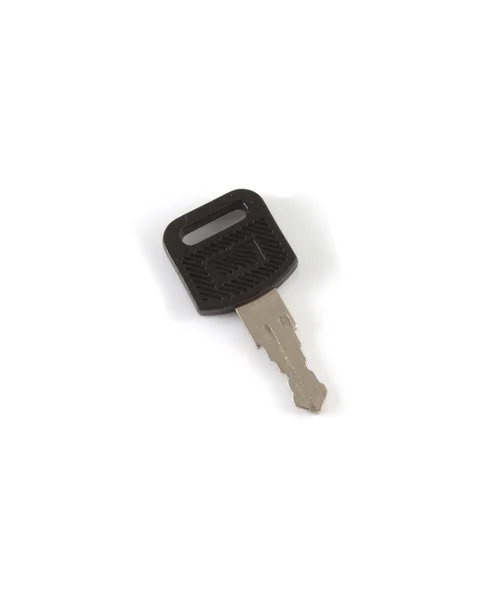 Маленький Черный Ключ Белом Фоне — стоковое фото