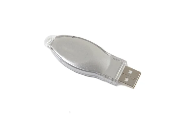 Zilveren USB-stick — Stockfoto