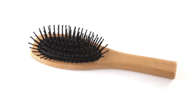 Single brown hair brush — Stock Photo, Image
