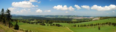 Panorama of Suitzerland Jura seen from Tete de Run clipart
