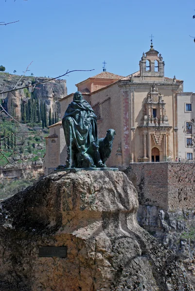 Monument El Pastor avec le couvent Saint-Paul à Cuenca — Photo