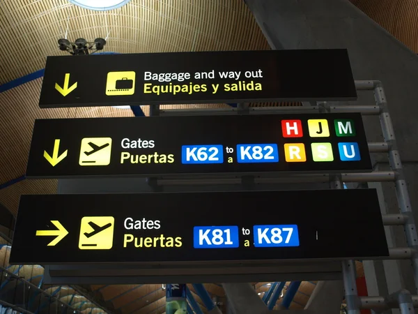 Zarejestruj się na lotnisku w Madrycie Obraz Stockowy