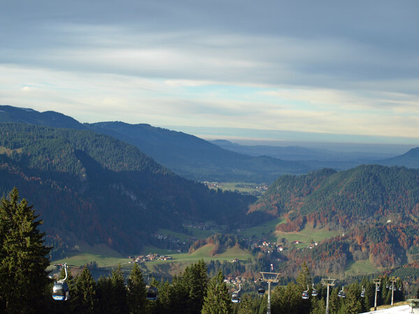 Mountains close to the city of oberstdorf in germany