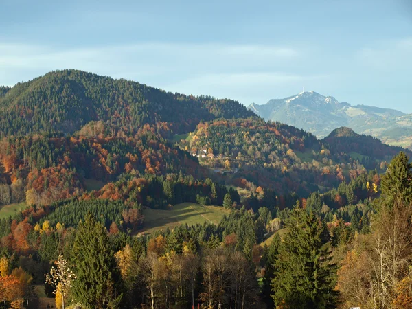 Almanya Bir Oberstdorf Şehir Dağlar Telifsiz Stok Fotoğraflar