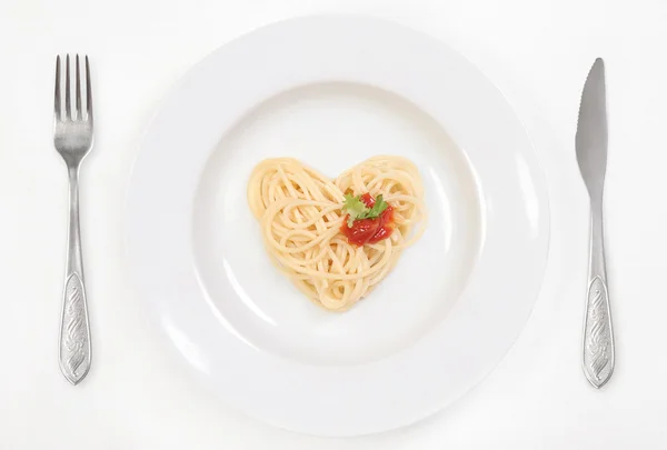 stock image Spaghetti heart