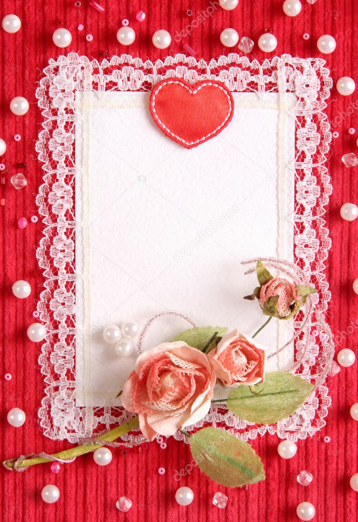 Valentine's card with copy space