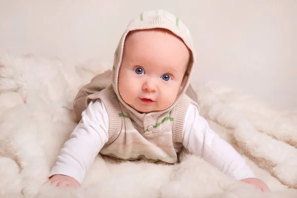 Söt baby (4 månader gammal) — Stockfoto