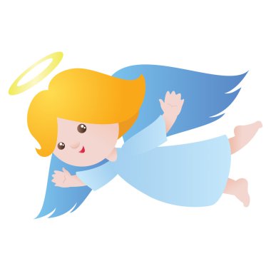 Cute flying angel clipart