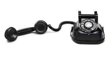 Old telephone dial.(clipping path) clipart