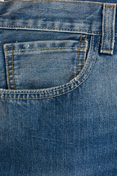 Детали из синих джинсов — стоковое фото