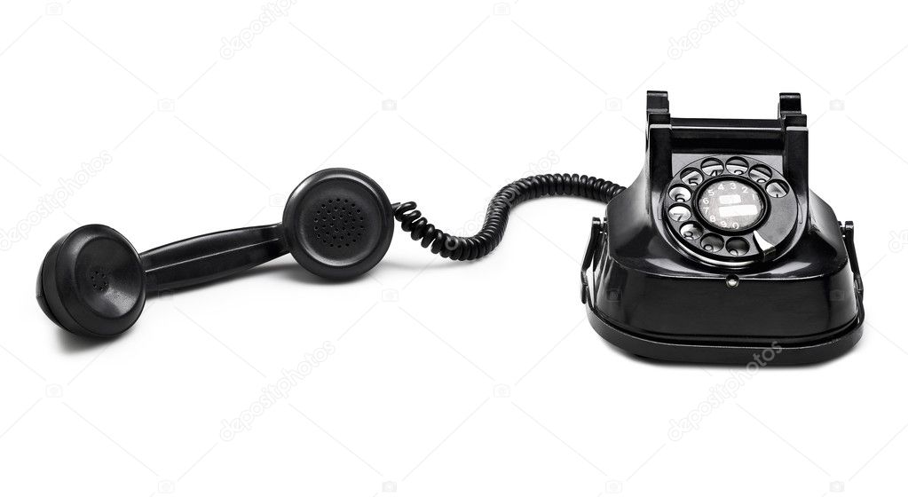Old telephone dial.(clipping path)