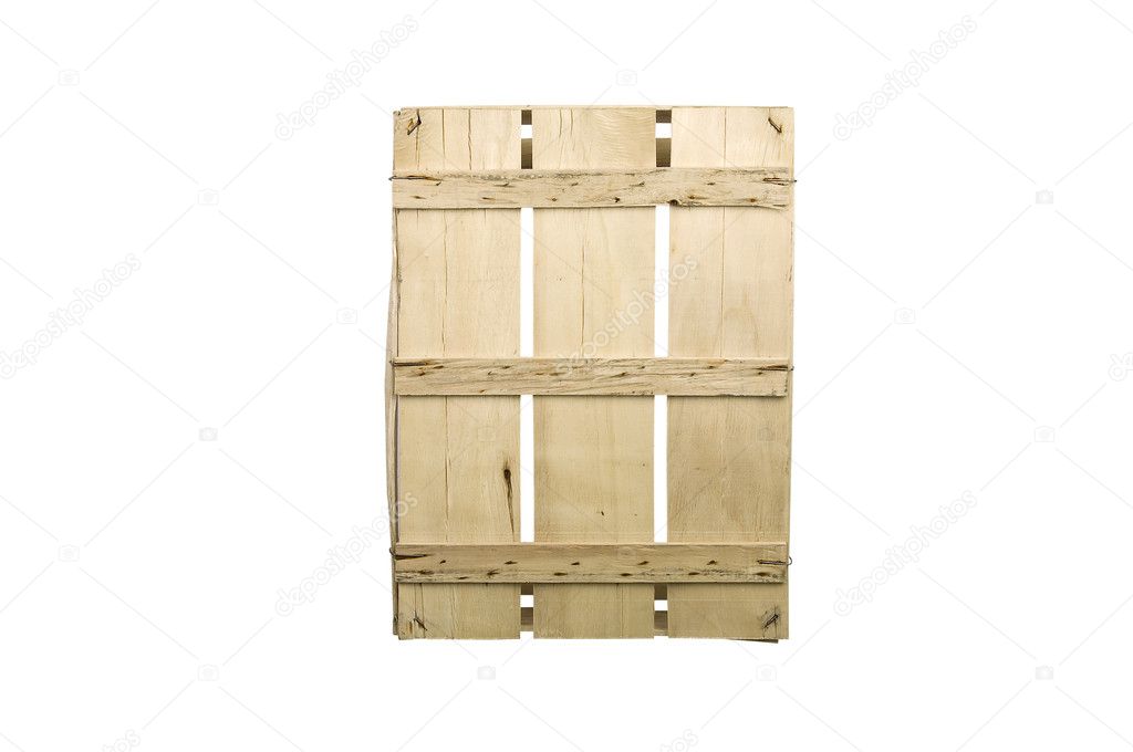 Wooden crate ( clipping path )