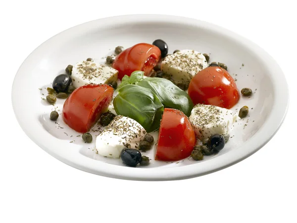 stock image Plate caprese, tomato mozzarella.