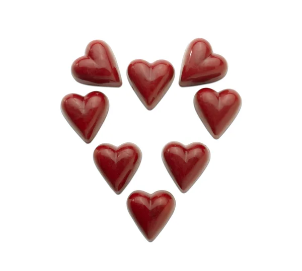 Stock image Heart-shaped praline (clipping path) on white background