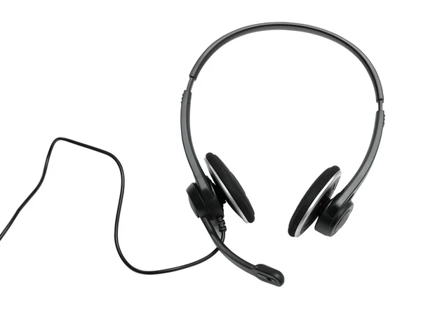 Audio Headset Clipping Path White Background — Stock Photo, Image