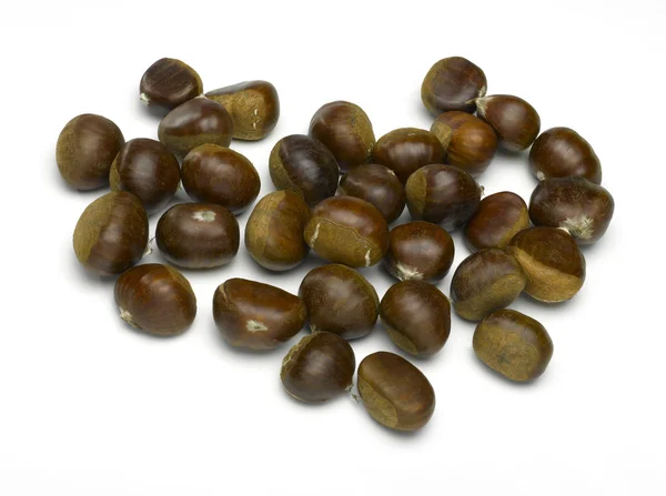 Chestnuts White Background — Stock Photo, Image